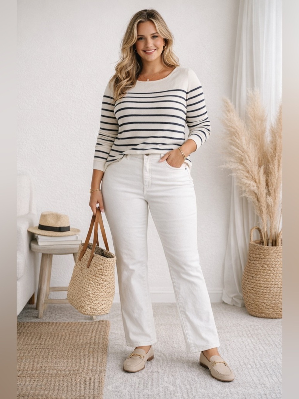 Cabi white mid rise white flare  jeans denim size 12 clean classic vibe!